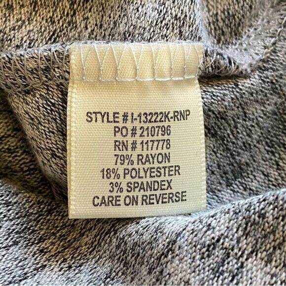 LOVESTITCH Leopard Top Dolman Sleeve Sweater NEW Small Grey Soft - Picture 8 of 10